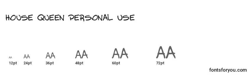 House Queen Personal Use Font Sizes