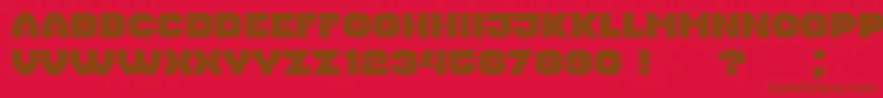 Czcionka Housebreak Extended – brązowe czcionki na czerwonym tle