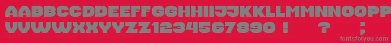 Housebreak Extended Font – Gray Fonts on Red Background