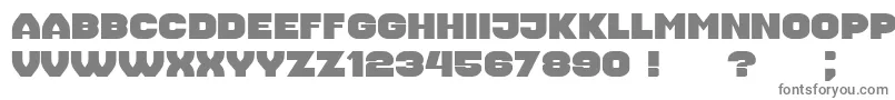 フォントHousebreak Extended – 白い背景に灰色の文字