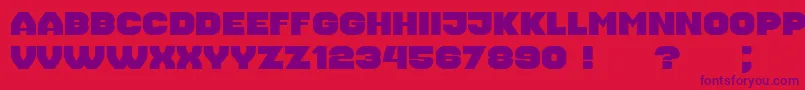 Housebreak Extended Font – Purple Fonts on Red Background