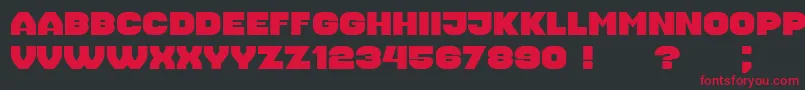フォントHousebreak Extended – 黒い背景に赤い文字