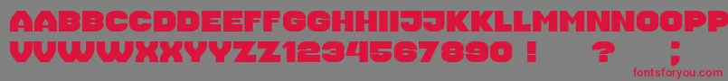 Housebreak Extended Font – Red Fonts on Gray Background