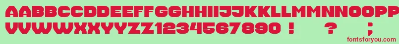 Housebreak Extended Font – Red Fonts on Green Background