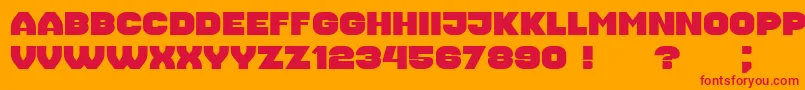 Housebreak Extended Font – Red Fonts on Orange Background