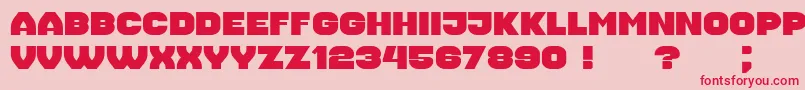 Housebreak Extended Font – Red Fonts on Pink Background