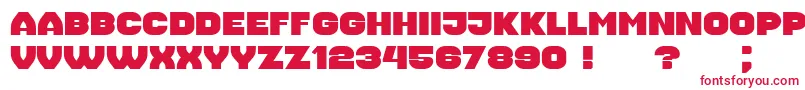 Housebreak Extended Font – Red Fonts on White Background