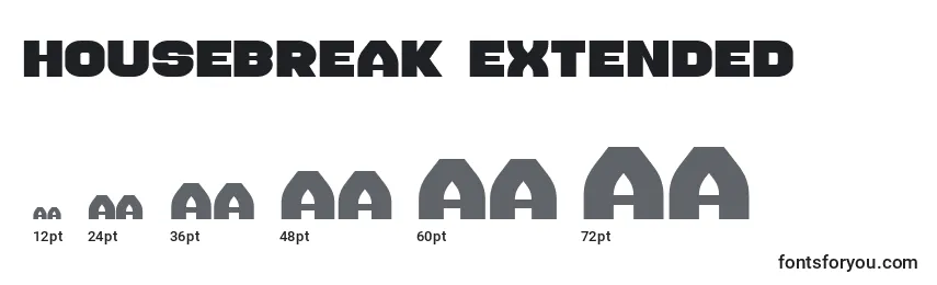 Housebreak Extended Font Sizes