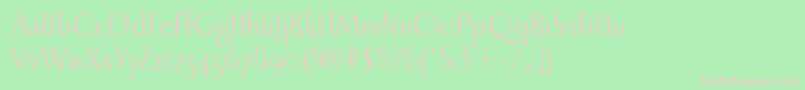 LunaItc Font – Pink Fonts on Green Background