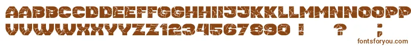 Шрифт Housebreak ExtGrunged – коричневые шрифты на белом фоне