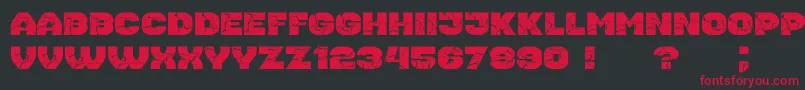 Housebreak ExtGrunged Font – Red Fonts on Black Background