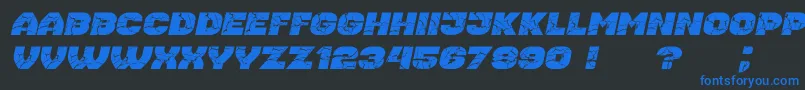 Police Housebreak ExtGrungedItalic – polices bleues sur fond noir