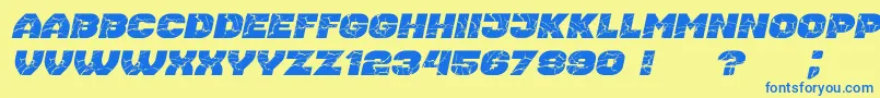 More about Housebreak ExtGrungedItalic Font Housebreak ExtGrungedItalic Font – Blue Fonts on Yellow Background