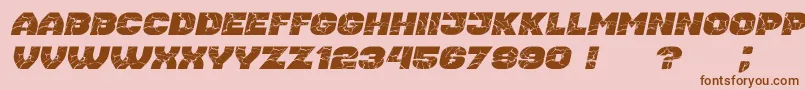 Housebreak ExtGrungedItalic Font – Brown Fonts on Pink Background