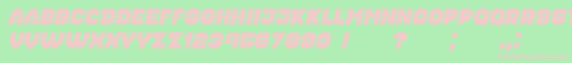 Housebreak Italic Font – Pink Fonts on Green Background