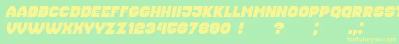 Housebreak Italic Font – Yellow Fonts on Green Background