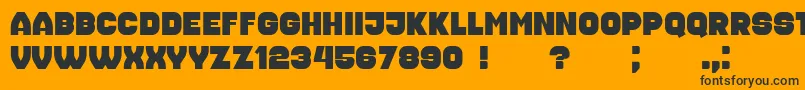 Housebreak Font – Black Fonts on Orange Background