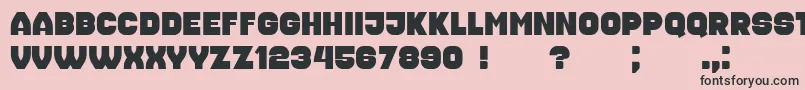 Housebreak-Schriftart – Schwarze Schriften auf rosa Hintergrund