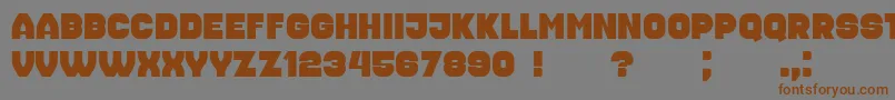 Housebreak Font – Brown Fonts on Gray Background