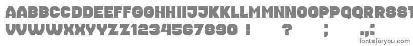 フォントHousebreak – 白い背景に灰色の文字