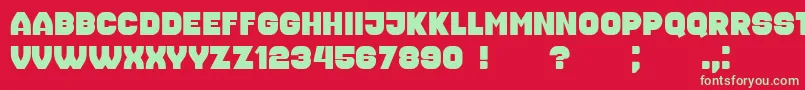 Housebreak Font – Green Fonts on Red Background