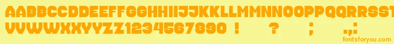 More about Housebreak Font Housebreak Font – Orange Fonts on Yellow Background