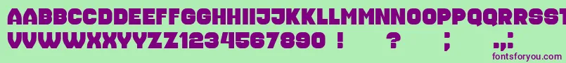 Housebreak Font – Purple Fonts on Green Background