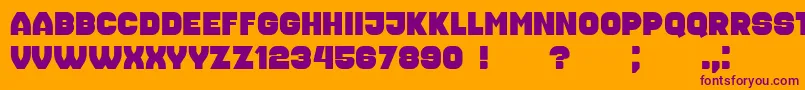 Housebreak Font – Purple Fonts on Orange Background