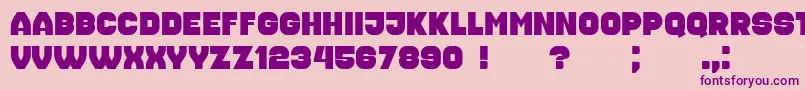 Шрифт Housebreak – фиолетовые шрифты на розовом фоне