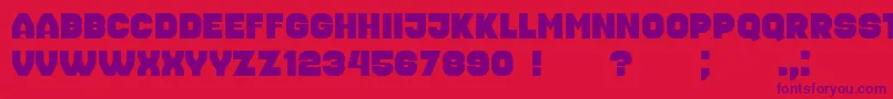 Housebreak Font – Purple Fonts on Red Background