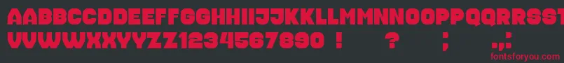 Housebreak Font – Red Fonts on Black Background