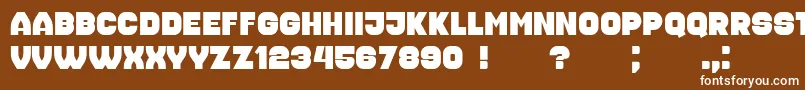 Housebreak Font – White Fonts on Brown Background