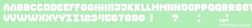 Housebreak Font – White Fonts on Green Background
