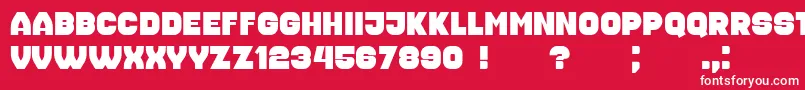 Housebreak Font – White Fonts on Red Background