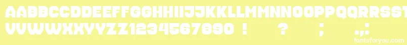 Housebreak Font – White Fonts on Yellow Background