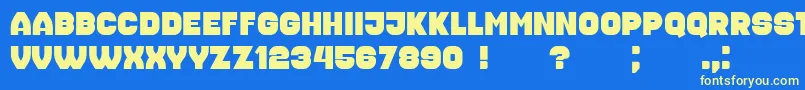 Housebreak Font – Yellow Fonts on Blue Background