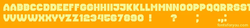 Housebreak Font – Yellow Fonts on Orange Background