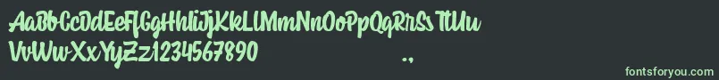 Housemate Font – Green Fonts on Black Background