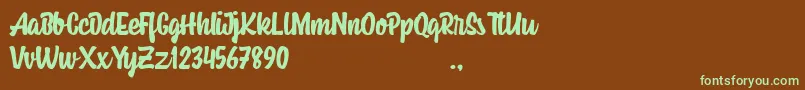 Housemate Font – Green Fonts on Brown Background