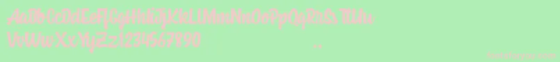 Housemate Font – Pink Fonts on Green Background