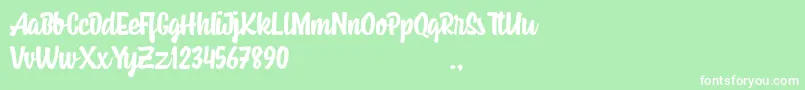 Housemate Font – White Fonts on Green Background