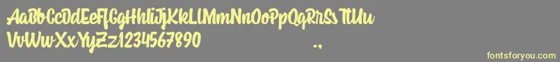 Housemate Font – Yellow Fonts on Gray Background