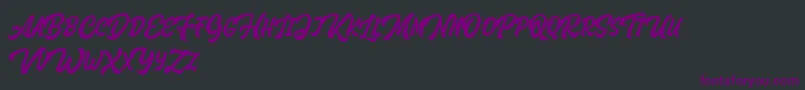 Houstander Allcaps Demo Font – Purple Fonts on Black Background