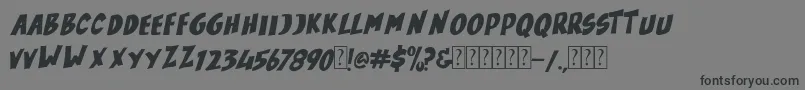 フォントHouston Comics Personal Use – 黒い文字の灰色の背景