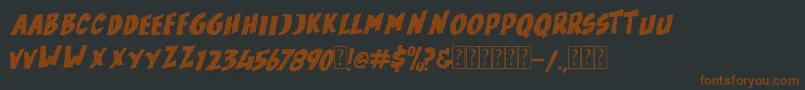 Houston Comics Personal Use Font – Brown Fonts on Black Background