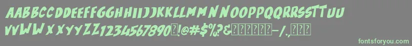 Houston Comics Personal Use Font – Green Fonts on Gray Background
