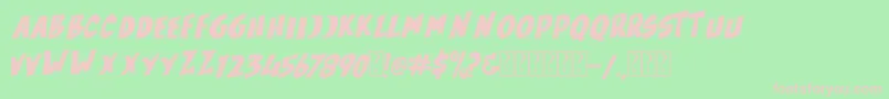 Houston Comics Personal Use Font – Pink Fonts on Green Background
