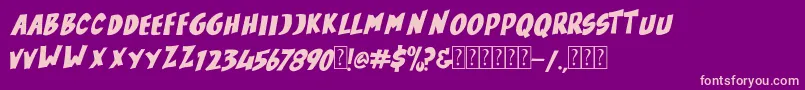 Houston Comics Personal Use Font – Pink Fonts on Purple Background
