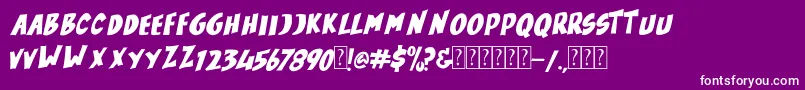 Houston Comics Personal Use Font – White Fonts on Purple Background