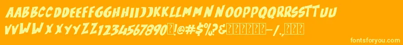 fuente Houston Comics Personal Use – Fuentes Amarillas Sobre Fondo Naranja